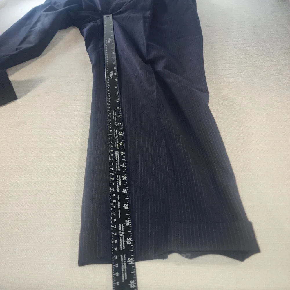 Brooks Brothers 1818 Madison Suit Mens 43R 38W Navy Pinstripe Wool Italy VBC